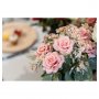 Blumenstrauß - 40 cm - Rosa Rosen mit grünen Blättern Blumenstrauß - 40 cm - Rosa Rosen mit grünen Blättern