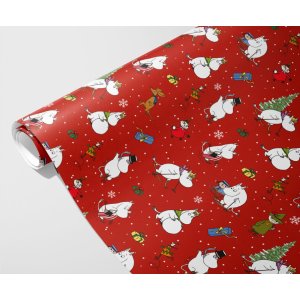 Geschenkpapier - Weihnachtspapier - Mumin - Rot - 4 m x 70 cm Geschenkpapier - Weihnachtspapier - Mumin - Rot - 4 m x 70 cm