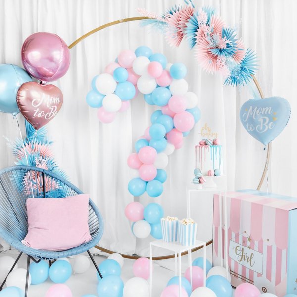 Folienballon - Blaues Herz - werdende Mama