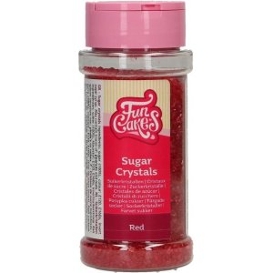 Zuckerkristalle - Rot - Funcakes - 80 g Zuckerkristalle - Rot - Funcakes - 80 g