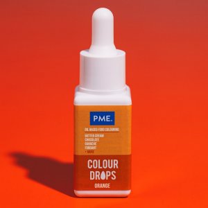 PME Colour Drops - Lebensmittelfarbe auf Ölbasis - Orange - 20 ml PME Colour Drops - Lebensmittelfarbe auf Ölbasis - Orange - 20 ml