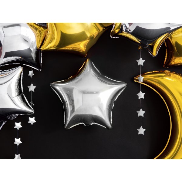 Girlande - Sterne - Silbermetallic