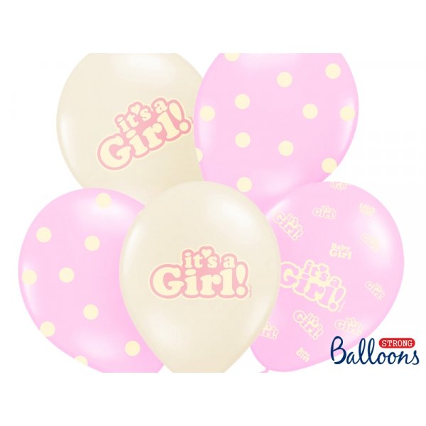 Luftballons - Its a girl - Mix - 6er-Pack