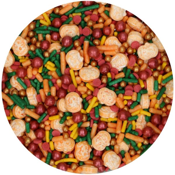 Streusel - 3D-Streusel-Mix Kürbis-Leuchten - 70 g Streusel - 3D-Streusel-Mix Kürbis-Leuchten - 70 g