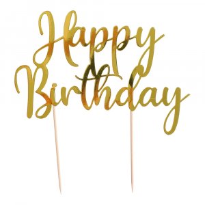 Tortendekoration - Alles Gute zum Geburtstag - Gold Tortendekoration - Alles Gute zum Geburtstag - Gold