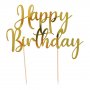 Tortendekoration - Alles Gute zum Geburtstag - Gold Tortendekoration - Alles Gute zum Geburtstag - Gold