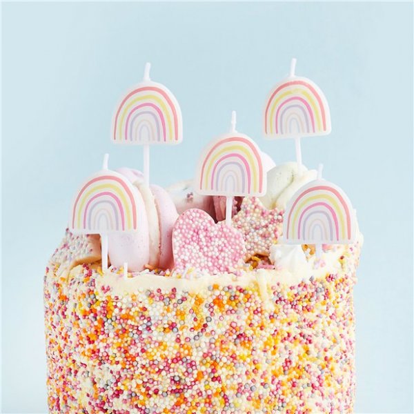 Kuchenkerzen - 5er-Pack - Regenbogen Kuchenkerzen - 5er-Pack - Regenbogen