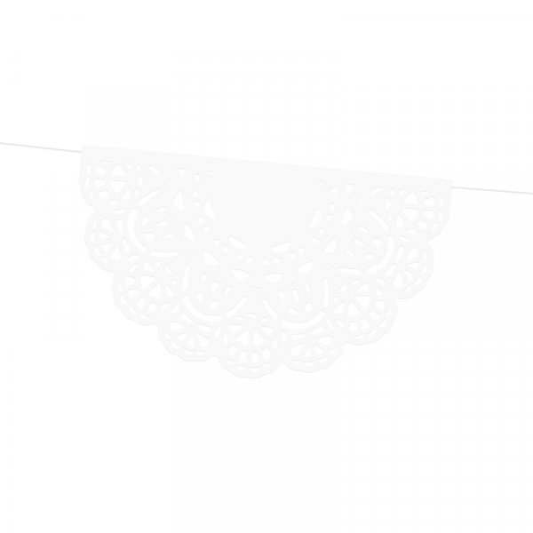 Girlande - Spitzenpapier - Weiß Girlande - Spitzenpapier - Weiß