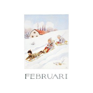 Monatskarte - Februar - Elsa Beskow Monatskarte - Februar - Elsa Beskow
