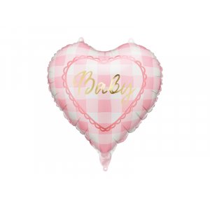 Herzf�rmiger Folienballon "Baby" - Hellrosa