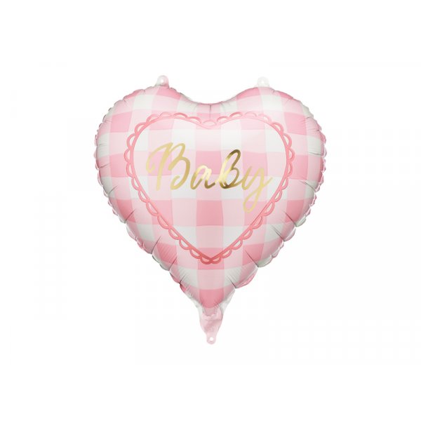 Herzförmiger Folienballon \\\"Baby\\\" - Hellrosa Herzförmiger Folienballon \\\"Baby\\\" - Hellrosa