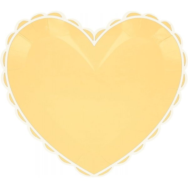 Pappteller - Herzen - Pastellfarben