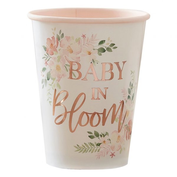 Pappbecher - Baby in Bloom - 8er-Pack