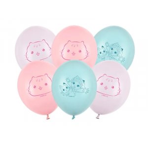 Pastellfarbene Luftballons - Gabby's Dollhouse - Der Film - Mix - 6er-Pack Pastellfarbene Luftballons - Gabby's Dollhouse - Der Film - Mix - 6er-Pack