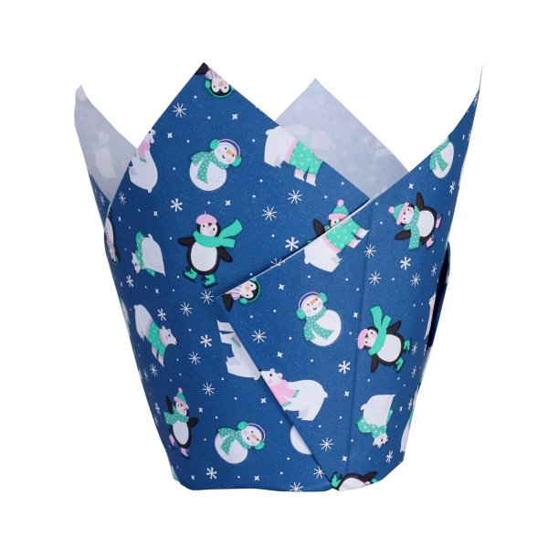 Muffinformen - Winter - Tulpe - Blau/Weiß - PME Muffinformen - Winter - Tulpe - Blau/Weiß - PME
