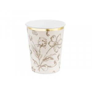Pappbecher - Blumenmuster - Beige - 6er-Pack Pappbecher - Blumenmuster - Beige - 6er-Pack
