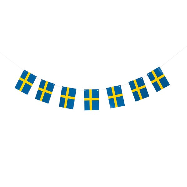 Girlande - Schwedische Flagge - 2 Meter Girlande - Schwedische Flagge - 2 Meter