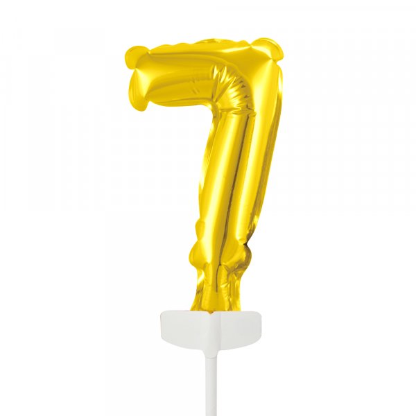Folienballon Nummer 7, Gold, 5 Zoll