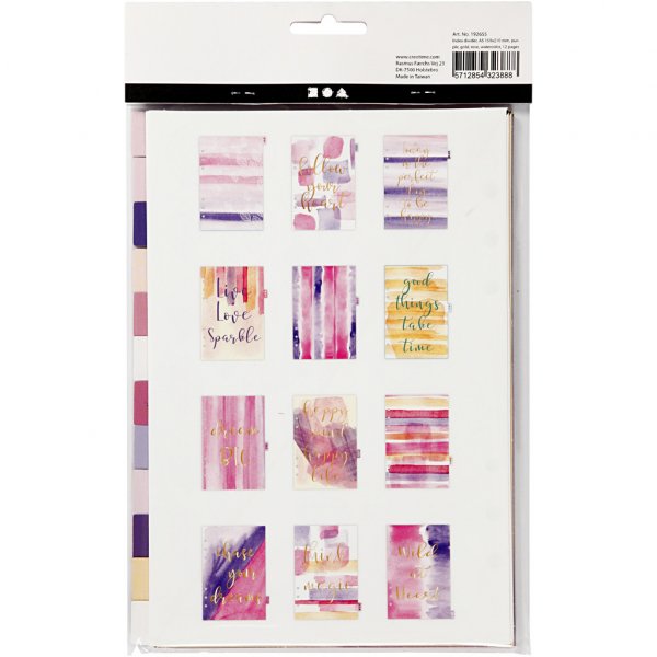 Trennbltter - A5 - Gold/Lila/Rosa - 12 Stk