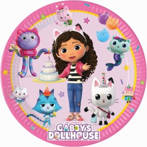 Pappteller - Gabbys Puppenhaus - 20 cm - 8er-Pack Pappteller - Gabbys Puppenhaus - 20 cm - 8er-Pack