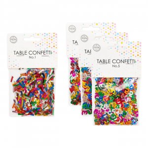 Tischkonfetti - Nummer 15 - Metallic-Farbmix - 14 g