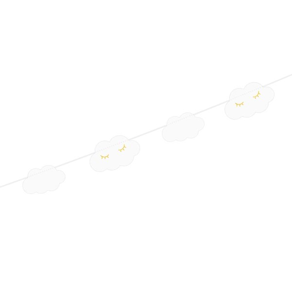 Girlande - Kleiner Stern - Wolken