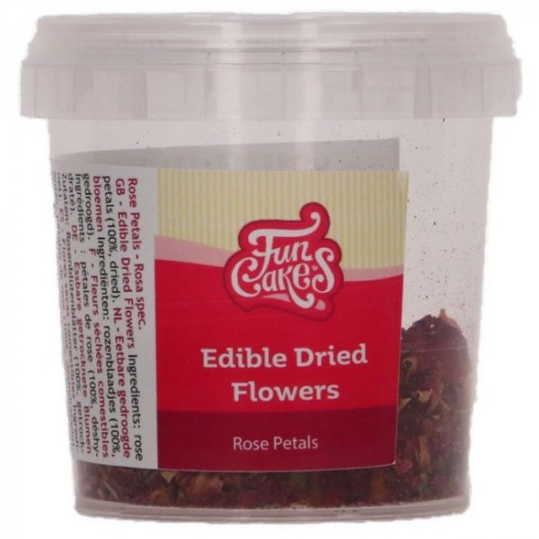 Essbare echte Blumen - Rosenblätter - Funcakes - 5g Essbare echte Blumen - Rosenblätter - Funcakes - 5g