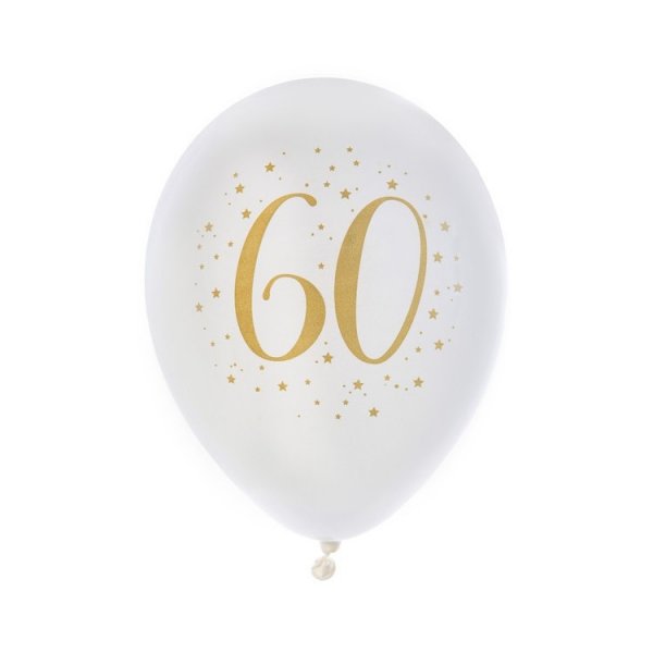 Ballons Weiß 60 Jahre Ballons Weiß 60 Jahre