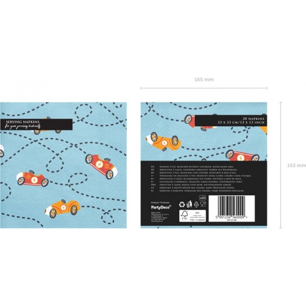 Servietten - Racing - 12er-Pack