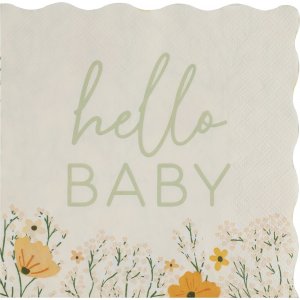 Servietten - Hello Baby - Floral - 16er-Pack Servietten - Hello Baby - Floral - 16er-Pack