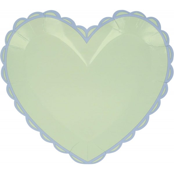 Pappteller - Herzen - Pastellfarben