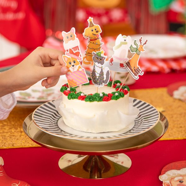 Tortenaufsätze - Weihnachtsmotiv - Tiere - 6er-Pack Tortenaufsätze - Weihnachtsmotiv - Tiere - 6er-Pack