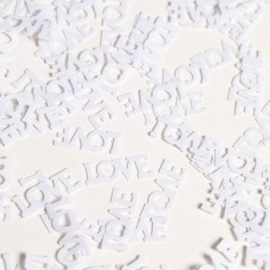 Tischkonfetti - "Liebe" - Wei� - 14 Gramm
