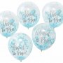 Konfetti-Luftballons - Bald platzt - Blau - 5er-Pack