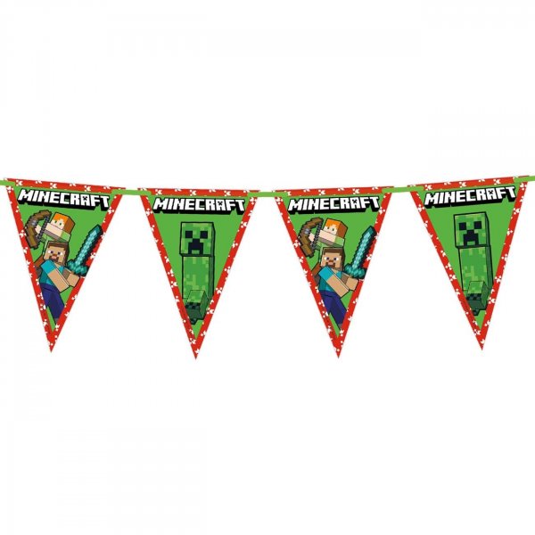 Wimpelkette Minecraft - 9 Flaggen Wimpelkette Minecraft - 9 Flaggen