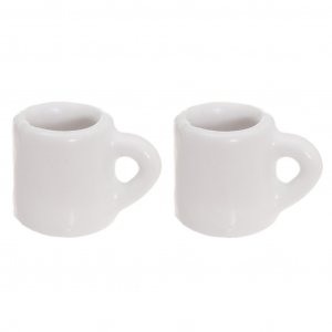 Miniartikel - Tassen - Wei� - 2er-Pack