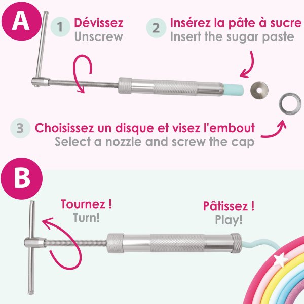 Musterpresse f�r Zuckerpaste - ScrapCooking