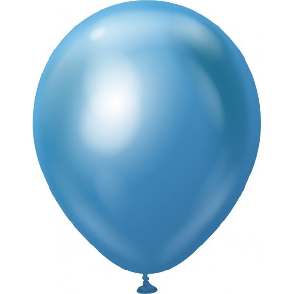 Luftballons schlicht - Premium 30 cm - Blau Chrom