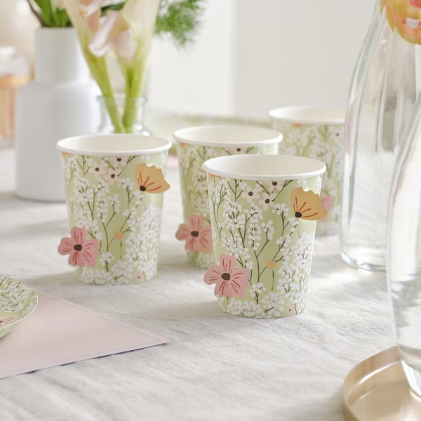 Pappbecher - Ditsy Floral - 8er-Pack Pappbecher - Ditsy Floral - 8er-Pack
