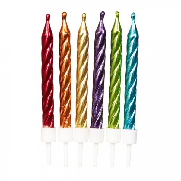 Kuchenkerzen - Rainbow Metallic - 12er-Pack Kuchenkerzen - Rainbow Metallic - 12er-Pack
