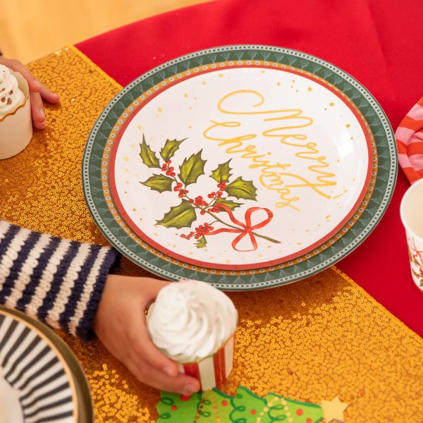 Pappteller - Frohe Weihnachten - 23 cm - 10er-Pack Pappteller - Frohe Weihnachten - 23 cm - 10er-Pack