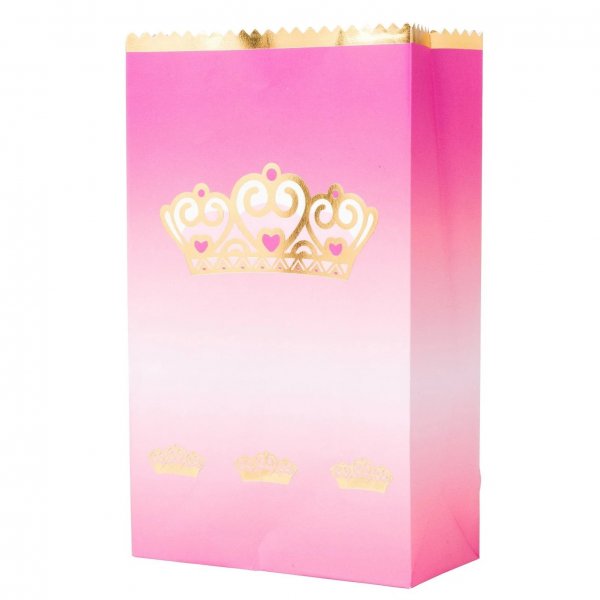 Bonbontüten/Fischteichtüten - Krone - Pink/Gold - 8 Stück Bonbontüten/Fischteichtüten - Krone - Pink/Gold - 8 Stück