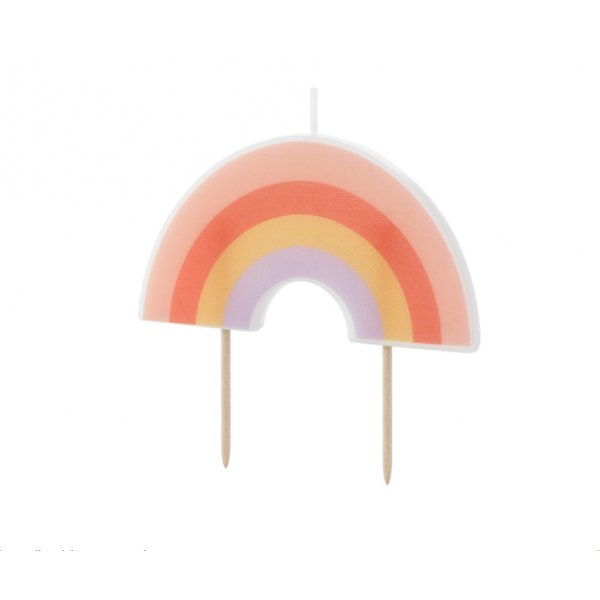 Kuchenkerze - Regenbogen