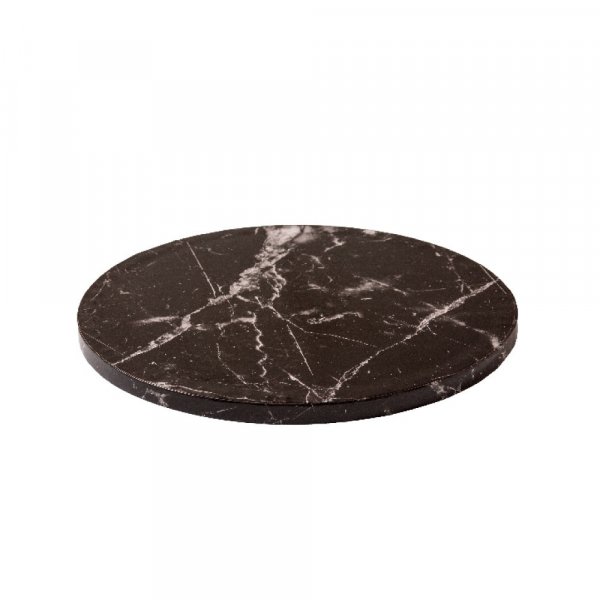 Dickes Kuchenblech - Rund - Schwarzer Marmor - 1,2 cm dick, 30 cm Durchmesser