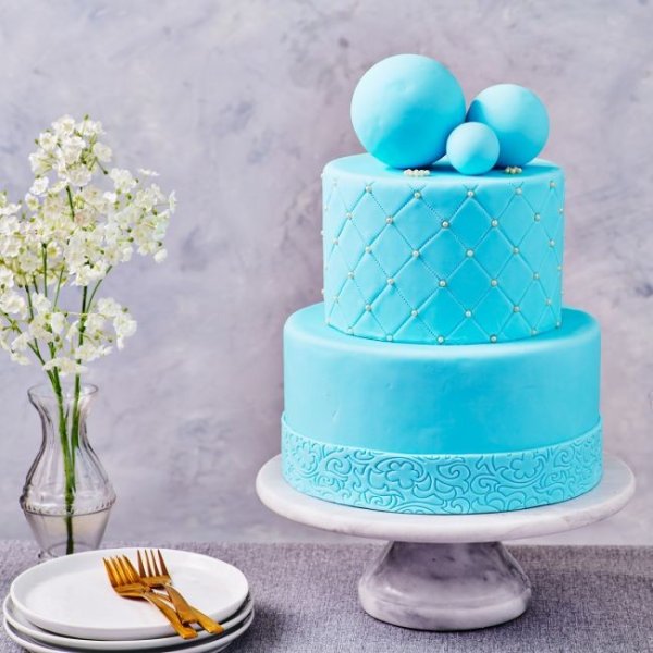 Überzugspaste/Zuckerpaste - Babyblau - Funcakes - 500 g Überzugspaste/Zuckerpaste - Babyblau - Funcakes - 500 g
