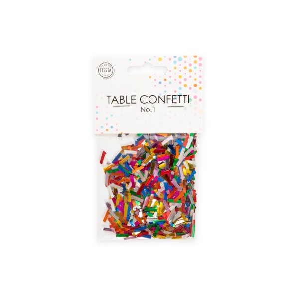 Tischkonfetti - Nummer 1 - Metallic-Farbmix - 14 g