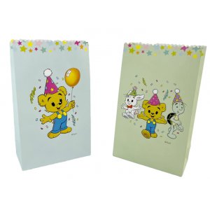 Süßigkeitentüte / Teichtüte 12x20cm - 8 Stück - Bamse Party Süßigkeitentüte / Teichtüte 12x20cm - 8 Stück - Bamse Party