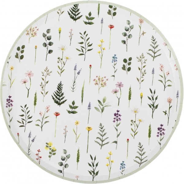 Pappteller - Floral - 8er-Pack Pappteller - Floral - 8er-Pack