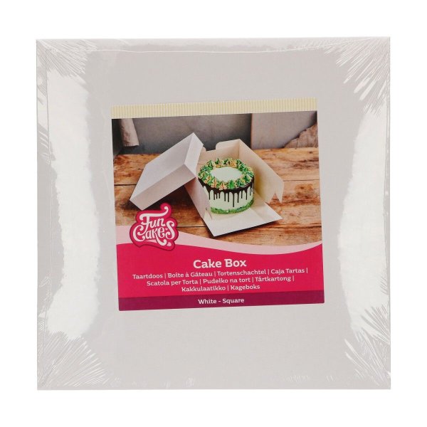Kuchenkarton Weiß - 20 x 20 x 15 cm - FunCakes Kuchenkarton Weiß - 20 x 20 x 15 cm - FunCakes
