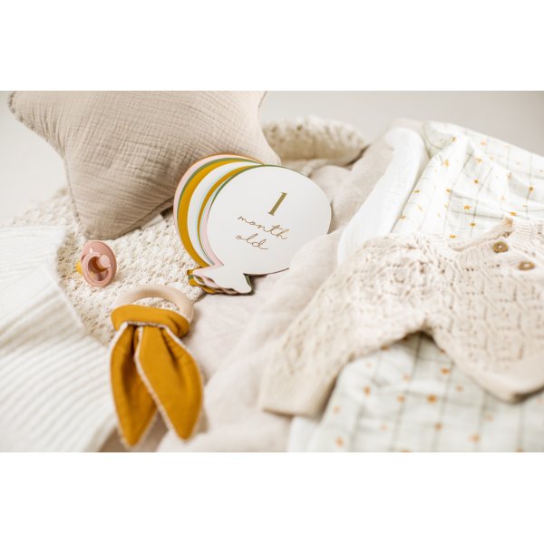 Ballonfrmige Karten fr Baby-Meilensteine